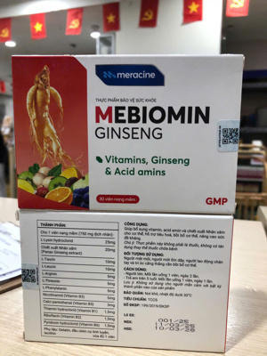 Thực phẩm chức năng Mebiomin Ginseng 30 viên