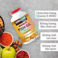Thực phẩm chức năng Omega 3 Của Mỹ - Omega 3 Fish Oil 1000mg Kirkland 400 viên