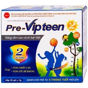 Thực phẩm chức năng Pre-Vipteen 2 - hỗ trợ bổ sung Calci phát triển chiều cao cho trẻ em