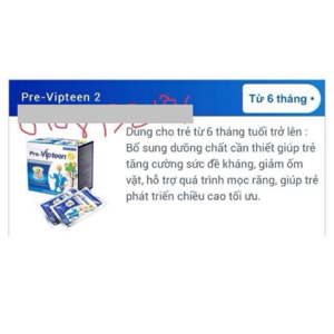 Thực phẩm chức năng Pre-Vipteen 2 - hỗ trợ bổ sung Calci phát triển chiều cao cho trẻ em