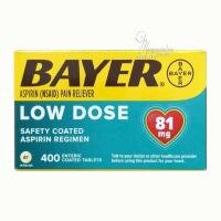 Thực phẩm chức năng Thuốc giảm đau tim Bayer Low Dose Aspirin 81mg của Mỹ 400v