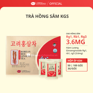 Thực Phẩm Chức Năng Trà hồng sâm KGS 150g (50 gói x 3g)
