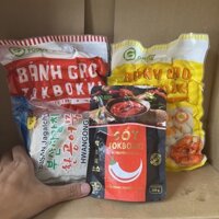 [Thực Phẩm Giá Sỉ] COMBO 4 Món Bánh Gạo Tokbokki Hàn Quốc Nhân Phô Mai Sốt Cay & Chả Cá.HQ