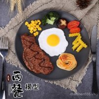 Thực phẩm giả thực tế mới, nguyên liệu giả, mô hình chụp ảnh bít tết, salad, mì ống, trang trí tủ cửa hàng nhà hàng phương Tây