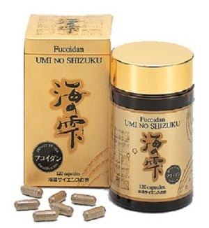 Thực phẩm hỗ trợ điều trị ung thư Umi no Shizuku Fucoidan hộp 120 viên (hàng xuất Mỹ)
