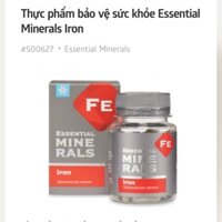 Thực phẩm SIBERIAN Essential Minerals Iron sắt, Hỗ trợ tạo máu và chuyển hóa năng lượng
