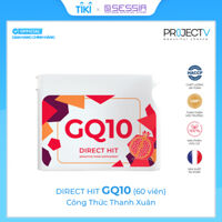 Thực Phẩm Sức Khỏe GQ10 Direct Hit - Công thức thanh xuân - PROJECT V - Hộp 60 Viên nang - Xuất xứ Pháp, Hàng Chính Hãng