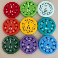 Thực tế toán học Fidget Spinner Số Đồ chơi Spinner giác quan 9 chiếc Trò chơi trò chuyện nhân tạo Đồ chơi Fidget Trò chơi toán học Đồ chơi bàn cho trẻ em Học sinh sehvn