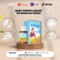 Thức uống dạng giọt cho bé dưới 1 tuổi Baby Drops Liquid Vitamin D3 400IU