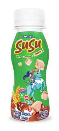Thức Uống Sữa sôcôla lúa mạch có thạch Vinamilk SuSu chai PET 80ml