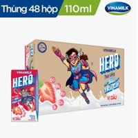 Thức Uống Sữa Trái Cây HERO VỊ DÂU- Thùng 48 Hộp X 110ml.