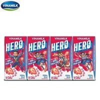 Thức uống sữa trái cây vị dâu, Hero-Vinamilk (110ml*4).