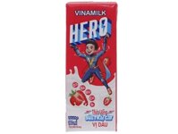 Thức Uống Sữa Trái Cây Vinamilk Hero Vị Dâu - Hộp 180ml