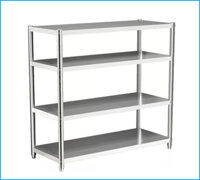 Thuê kệ 4 tầng inox công nghiệp