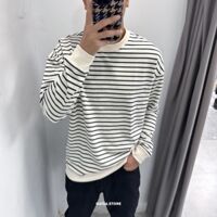 Thun BT nỉ cua kẻ nhỏ - Trắng