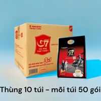 Thùng( 10 Bịch) Cà phê G7 hòa tan 3in1- Bịch 50 gói