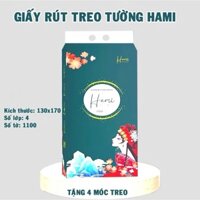 Thùng 10 Bịch Giấy Rút Treo Tường HAMI , Giấy 4 Lớp 1100 Tờ - Hàng Loại 1