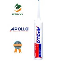 Thùng 10 Chai Keo Silicone APOLLO A300 Trắng Trong/ Trắng Sữa/ Đen/ Xám 300ml