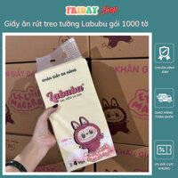 [Thùng 10 gói] Giấy Ăn Rút Treo Tường LABUBU, Khăn Giấy Ăn Đa Năng, Tiết Kiệm, Chất Giấy Dai, Mềm Mại, Gói 1000 Tờ