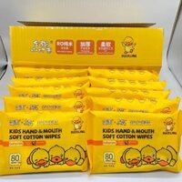 Thùng 10 Gói Khăn Giấy Ướt Con Vịt Vàng DUCKLING K201