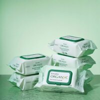 Thùng 10 gói khăn ướt Emalia cao cấp dành cho em bé, khăn ướt không mùi, không cồn không parabens