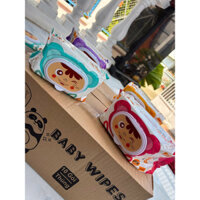 Thùng 10 gói khăn ướt gấu Phú An cao cấp nhiều màu sắc , gói to 600 gram,khăn ướt không mùi