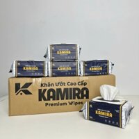 Thùng 10 gói (mỗi gói 100 tờ) khăn giấy ướt cao cấp KMR PREMIUM WIPES vitamin E chống oxy hóa, Không paraben an toàn mọi loại da [BH: NONE]