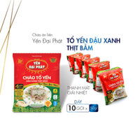 Thùng 10 gói x 50gram Thùng Cháo Tổ Yến Đậu Xanh Thịt Bằm - Yến Đại Phát 4 gói gia vị, ăn liền, tiện lợi, thơm ngon