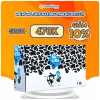 Thùng 10 hộp 1 lít Sữa tươi tiệt trùng Me n' Mil UHT Natural Milk 1,5%