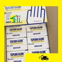 Thùng 10 Hộp Găng Tay Y Tế Có Bột Các Size TOPCARE Nhập Khẩu Malaysia Hộp 100 Cái