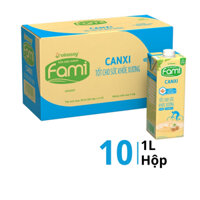Thùng 10 hộp sữa đậu nành Canxi Fami 1L