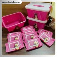 Thùng 10 khăn giấy ướt gấu dâu giấy ướt đa năng lau chùi vệ sinh hàng chính hãng chất lượng cao cấp xuongdogiadung.vn