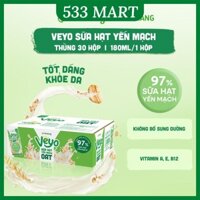 Thùng 10 lốc Sữa hạt Yến mạch Veyo Oat (30 Hộp x 180ml)