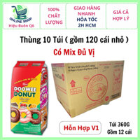 [Thùng 10 Túi giá sỉ] Bánh DOOWEE DONUT sô cô la nhiều vị (Gồm 120 cái nhỏ). HIEUBUONQ6