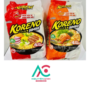 Thùng 10 túi mì Koreno Jumbo vị kim chi 1kg