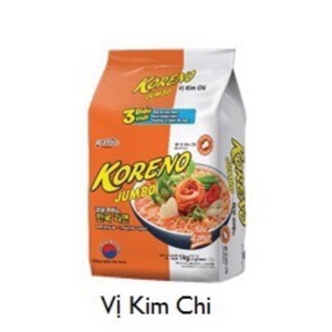 Thùng 10 túi mì Koreno Jumbo vị kim chi 1kg