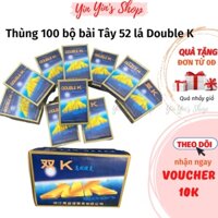 【THÙNG 100 BỘ】Bài Tây 52 lá Double K tú lơ khơ dùng chơi tiến lên, bài cào, xì dách