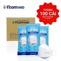 Thùng 100 Cái Khẩu Trang KF94 Ecom Med (10 bịch) - Đạt chuẩn FDA Hoa Kỳ