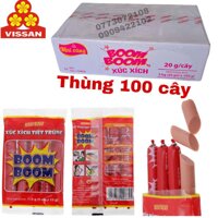 thùng 100 cây xúc xích boom boom vissan