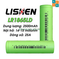 Thùng 100 Cell 18650 Lishen 3.7V dung lượng 2500mah 10C Xả 25A