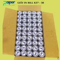 Thùng 100 cuộn giấy In Bill K57 38mm - Giấy In Nhiệt Cho Máy POS Cầm Tay - In Nhanh, Rõ Nét