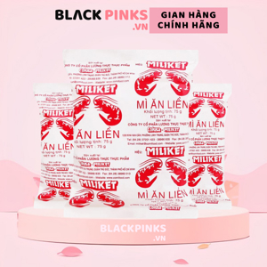 Thùng 100 gói mì Miliket Hai Tôm giấy trắng 75g
