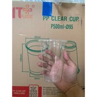 THÙNG 1000 CỐC NHỰA PP 500 ML PHI 95 XUẤT KHẨU LOẠI MỎNG ( KHÔNG NẮP)