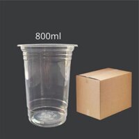 Thùng 1000 Ly Nhựa 800ml Khổng Lồ Ly Đựng Trà Tắc, Nước Mía, Trà Trái Cây, Trà Sữa Chất Liệu Lựa PP Cao Cấp