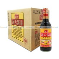 Thùng 12 Chai Hắc Xì Dầu Hương Nấm Hải Thiên 500ml – Box 12 Bottles of Mushroom Dark Soy sauce