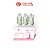 Thùng 12 chai nước dừa Xiêm Sen Cocoxim-TUH 330ml/chai