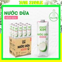 Thùng 12 Chai Nước Dừa Xiêm Sen 1 Lít-Cocoxim-TUH