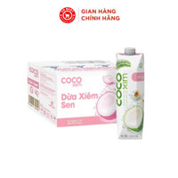 Thùng 12 chai nước dừa Xiêm Sen Cocoxim-TUH 1 lít/chai (1000ml)
