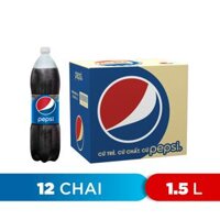 Thùng 12 Chai Nước Giải Khát Pepsi Cola 1,5L