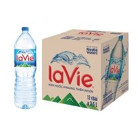 THÙNG 12 CHAI NƯỚC KHOÁNG LAVIE 1,5L